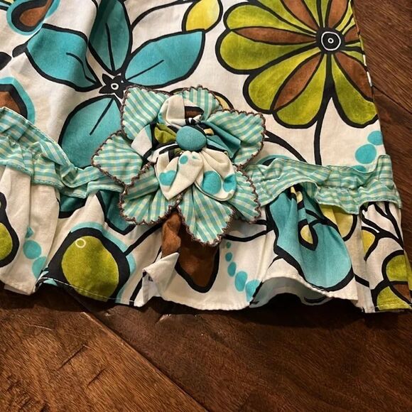 Le’ Za Me Retro Floral Whimsical Print Princess Sleeve Dress, size 6X - Picture 3 of 6